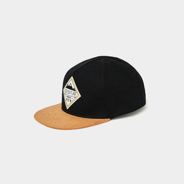 Split Suede Cap With Patch