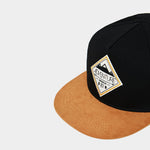 Split Suede Cap With Patch